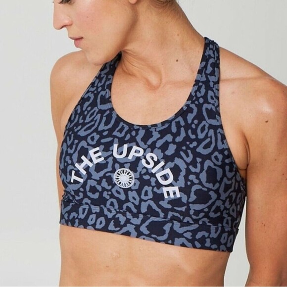 The Upside Leopard Print Racerback Sports Bra Women's Size 8 - Picture 1 of 7
